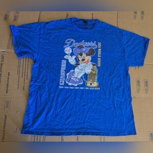 Gildan Blue Dodgers Feat. Mickey Mouse, Size XL (MD1)